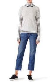 Grey Striped Two For by Free People