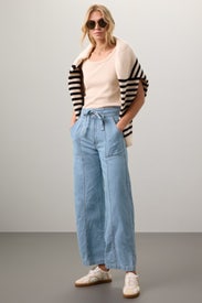Tie Waist Wide Leg Trouser by Hudson
