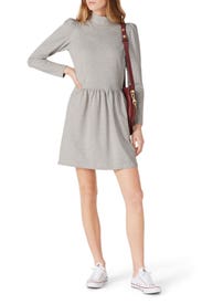 Grey High Neck Dress by La Vie Rebecca Taylor