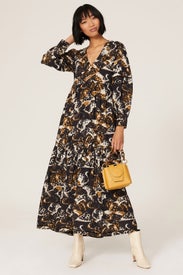Long Sleeve Printed Dress by Scotch & Soda