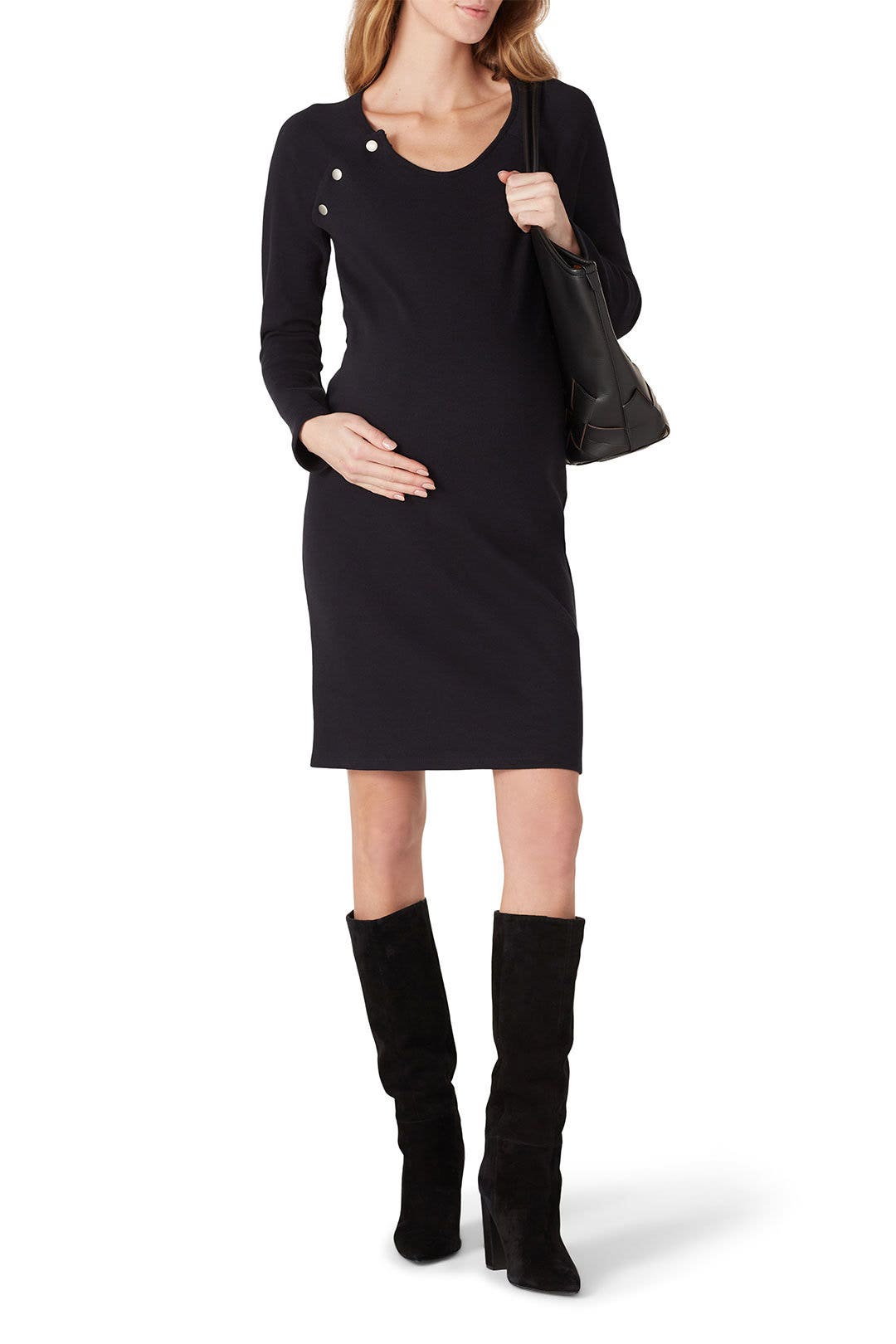 Black Raglan Maternity Dress by Stowaway 0