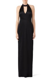 Black Choker Gown by Adrianna Papell