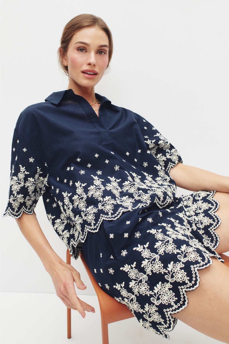 Embroidered Pull On Short by CeCe - Photo 0