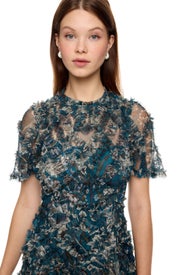 Flutter Sleeve Ruffle Dress by Ieena for Mac Duggal