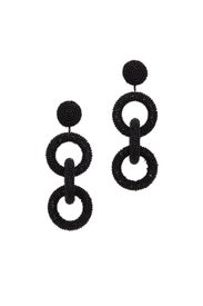 Black Three Ring Earrings by Kenneth Jay Lane