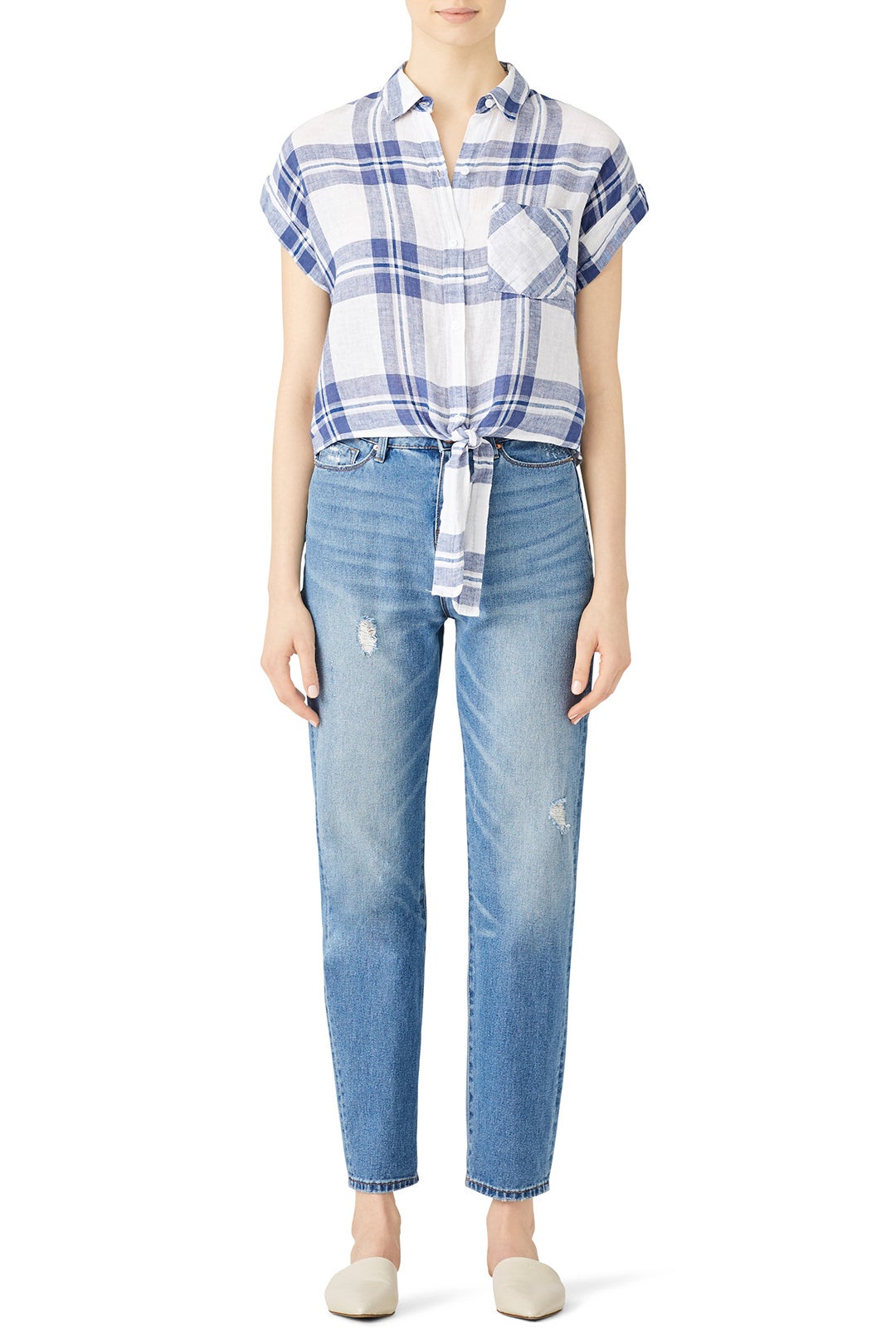 Plaid Amelie Top by Rails 0