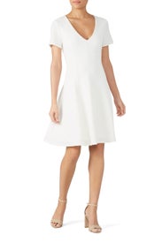 White Knit Flare Dress by Slate & Willow