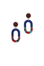 Blue Oval Drops by Slate & Willow Accessories