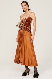 Velvet Ruched Top by Tibi