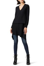Black Asymmetrical Sweater by Derek Lam 10 Crosby x RTR