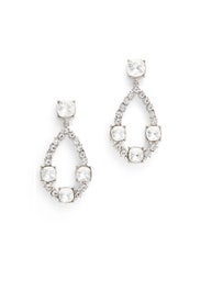 Crystal Open Teardrop Earrings by Kenneth Jay Lane