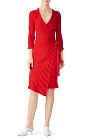 Ruffle-Edge Wrap Dress by Milly