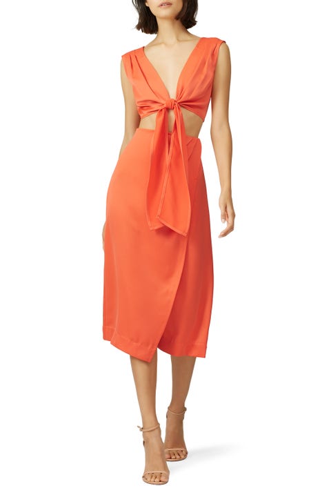 Nikkie – Cut-Out Tie Front Dress