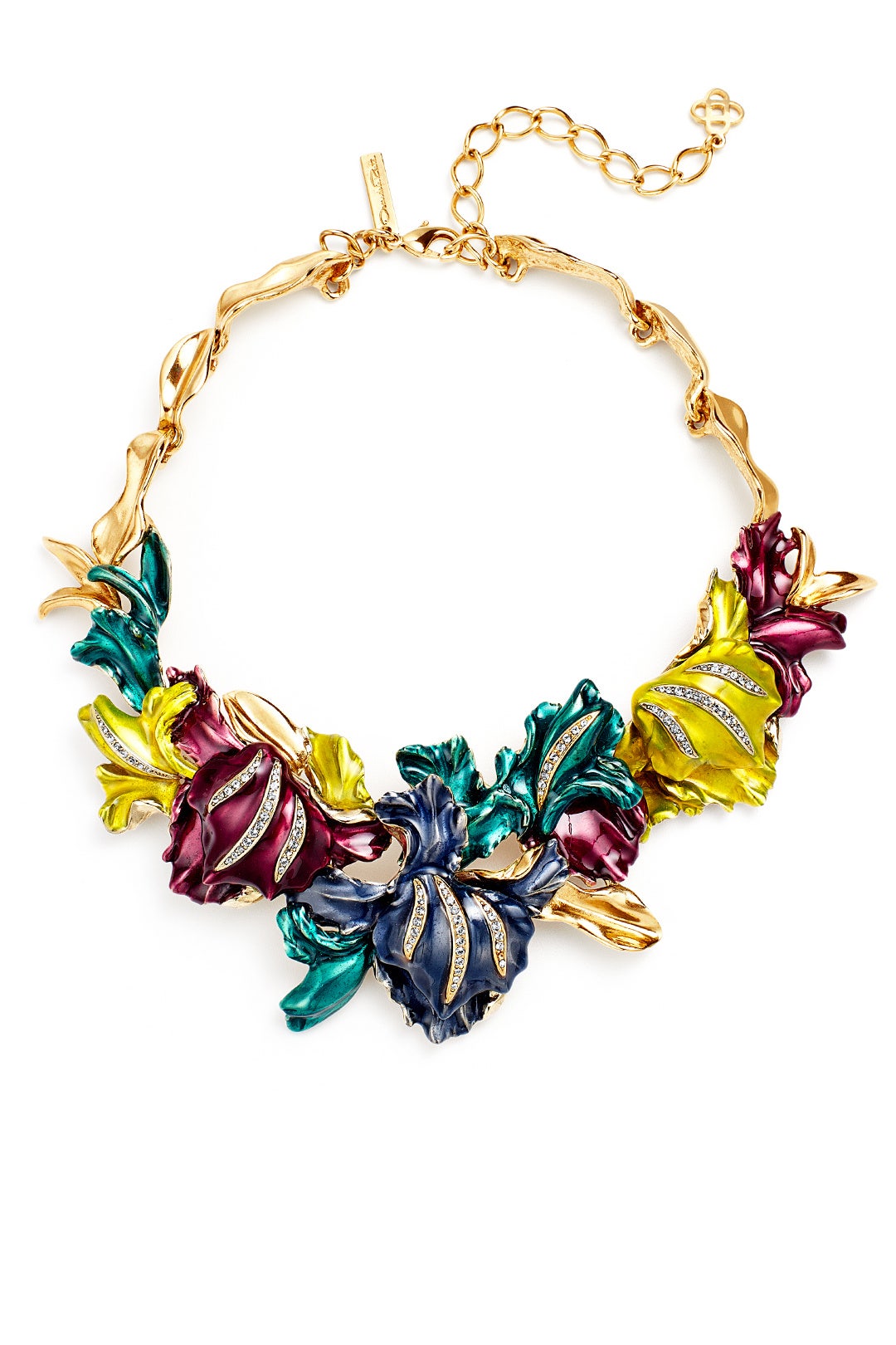 Multicolor Tulip Necklace by Oscar de la Renta