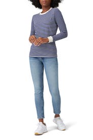 The Long Sleeve Slim Top by The Great.