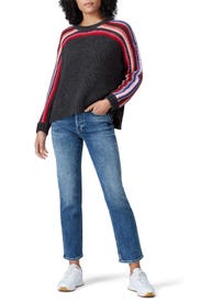 Grey Striped Sweater by XíRENA