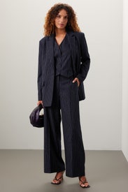 Navy Pinstripe Blazer by ASHLEY PARK x RTR