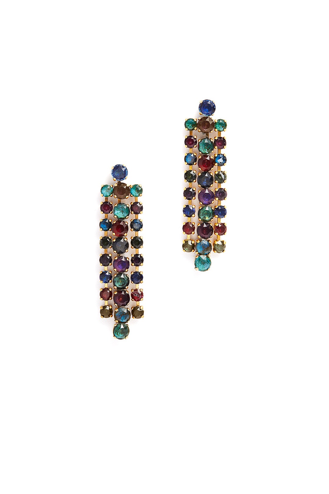Hyperdrive Linear Multicolored Earring by Erickson Beamon