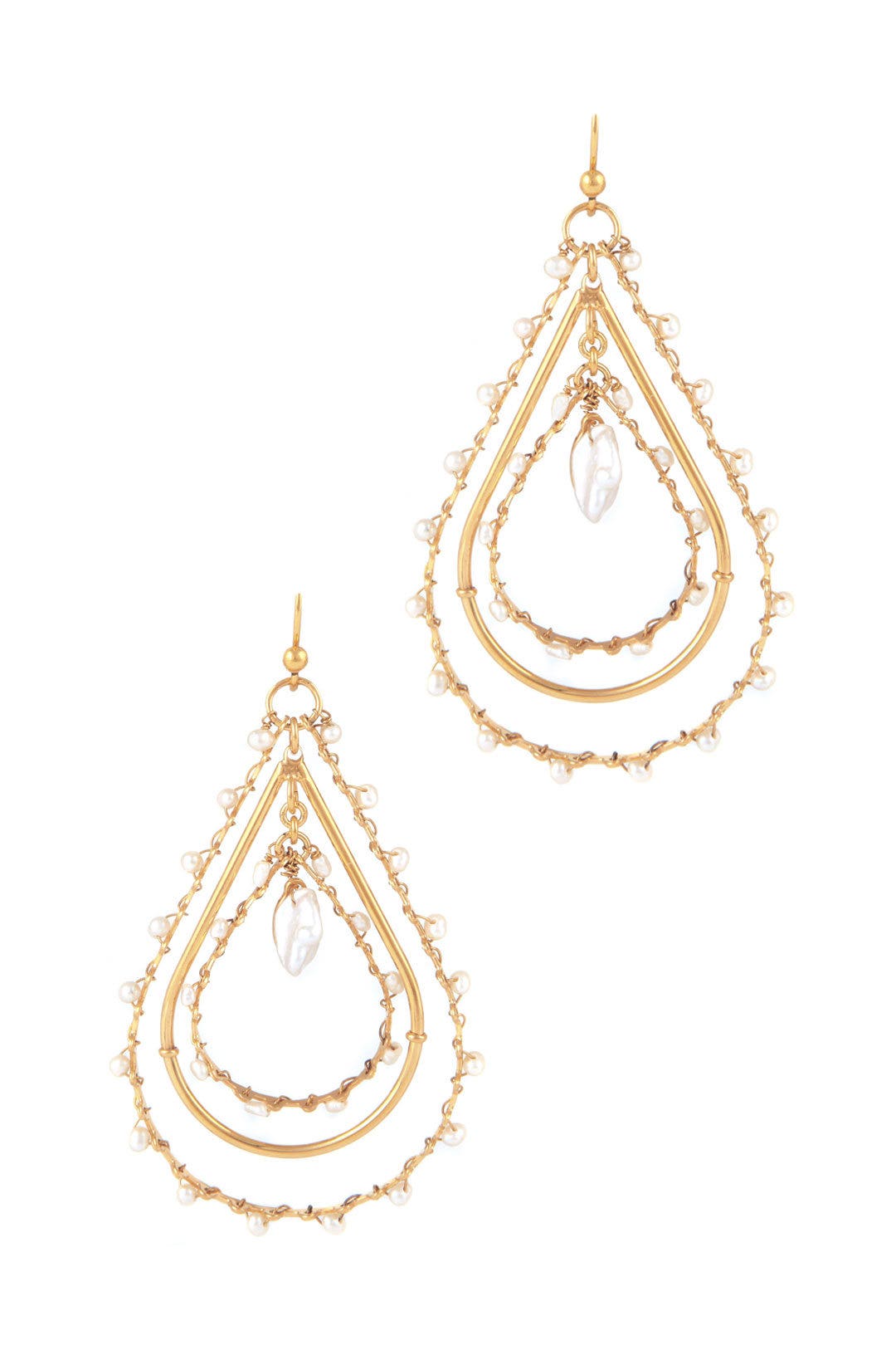 Orphee Pearl Earrings by Gas Bijoux 0