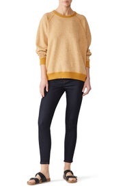 Dark Blue High Rise Skinny Jeans by Mott & Bow