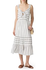 Striped Tiered Midi Dress by Slate & Willow