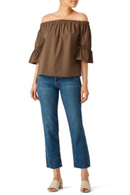 Green Castro Top by Trina Turk
