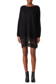Laced Hem Nero Dress by Twinset
