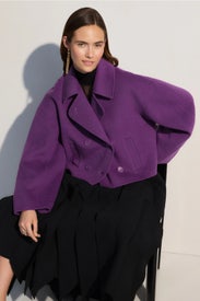 Marta Double Faced Wool Cropped Jacket by Ulla Johnson