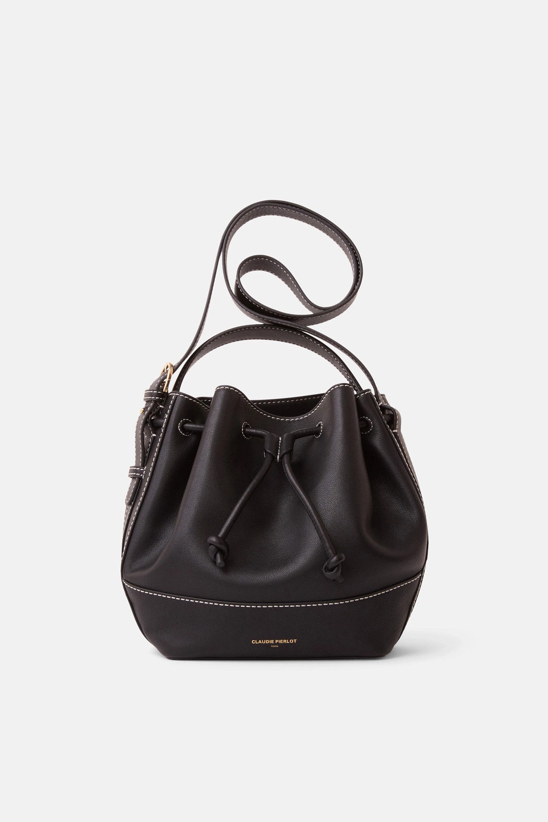 Black Leather Bucket Bag by Claudie Pierlot Accessories 0