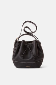 Black Leather Bucket Bag by Claudie Pierlot Accessories
