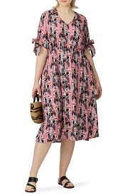 Pink Tie Sleeve Dress by ELOQUII