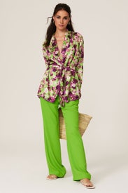 Silk Floral Wrap Top by Giovanna Nicolai