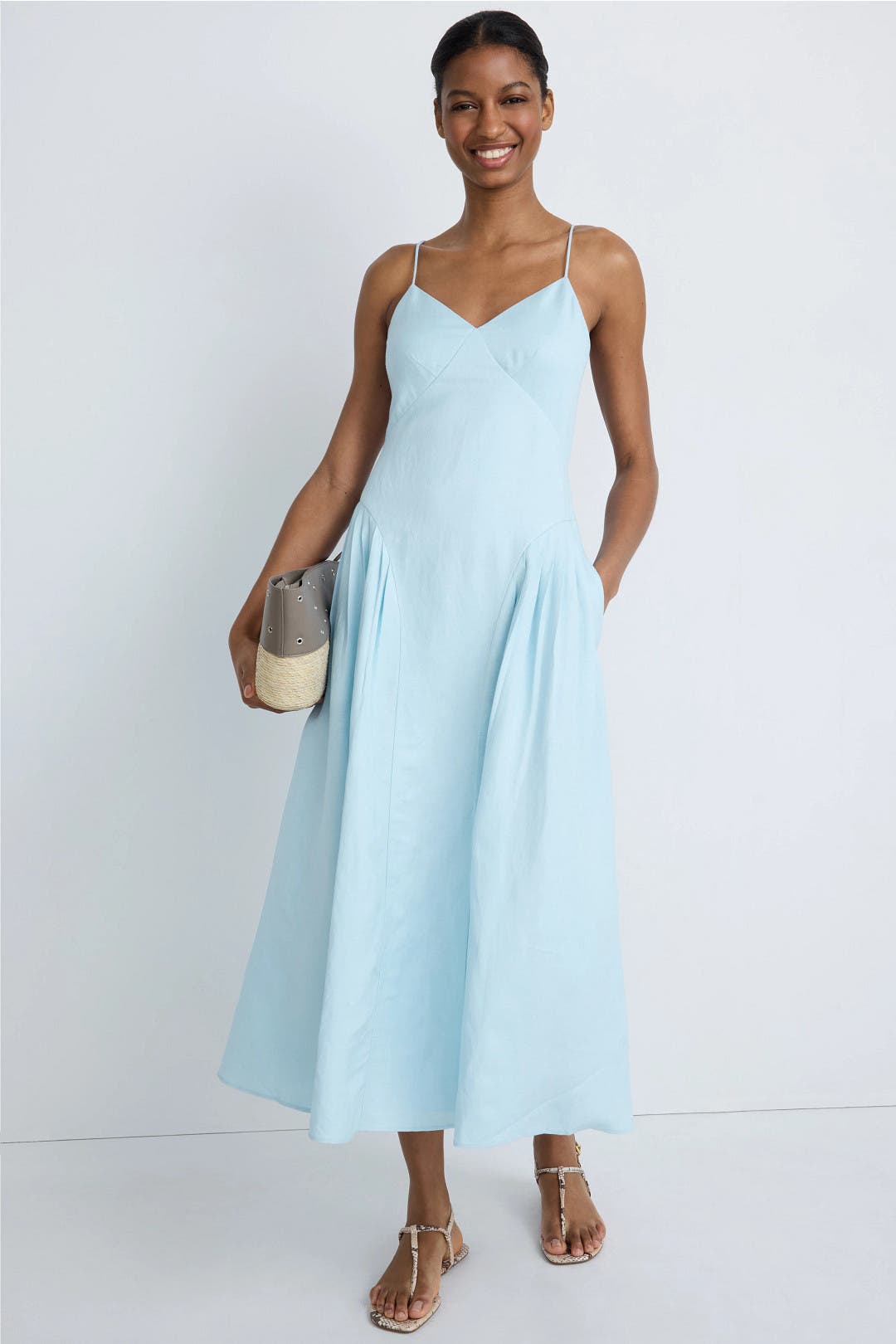 Aqua Midi Dress by Esteban Cortazar x RTR | Rent the Runway