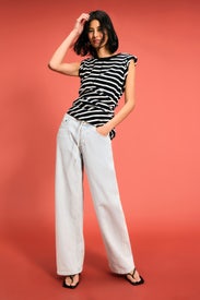 Striped Draped Jersey Tank by 3.1 Phillip Lim