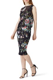 Navy Floral Dress by Fuzzi