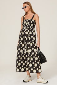 Hazy Daisy Tiered Dress by Nicole Miller