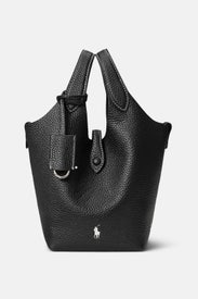 Small Leather Tote by Polo Ralph Lauren Accessories