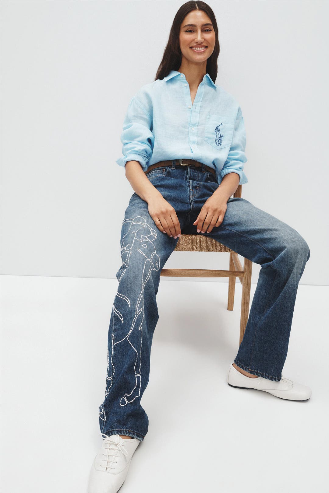 3X1 Rigid Denim Woven Straight Jeans by Polo Ralph Lauren | Rent