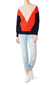 Colorblock Turtleneck Sweatshirt by Scotch & Soda