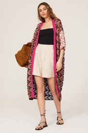 Pink Knit Kimono by sita murt