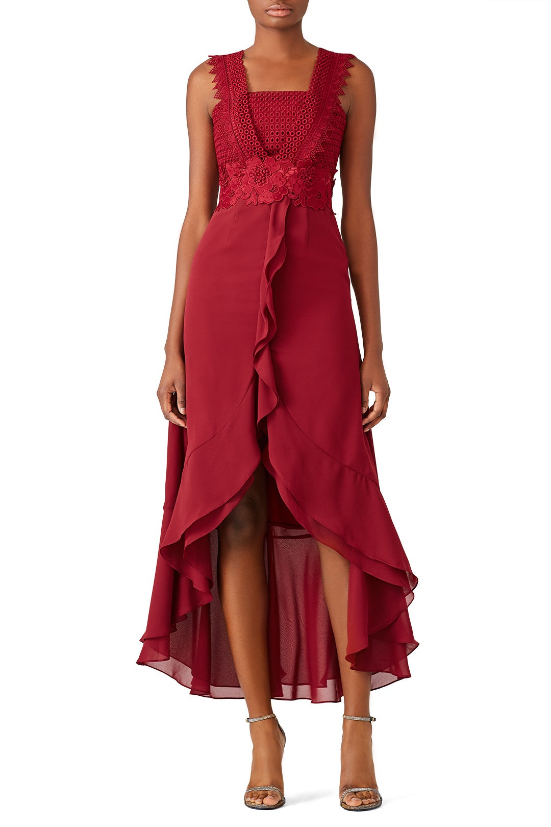 Bordeaux Flowy Dress by UnitedWood 0