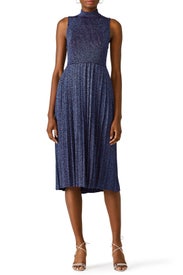 Metallic Pleated Dress by Carven