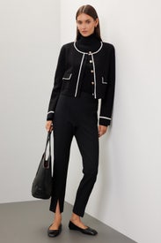 Contrast Stitch Cardigan by English Factory