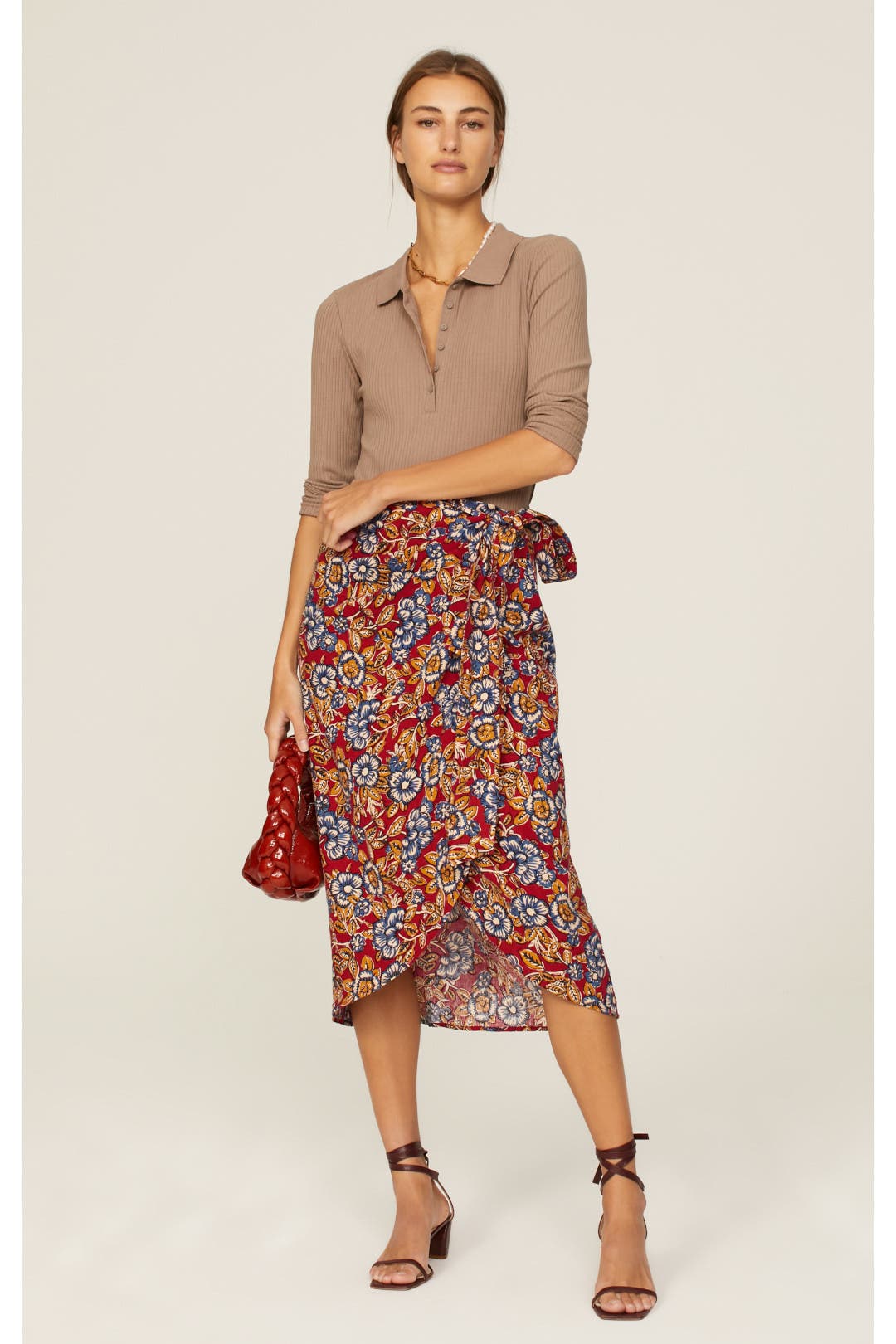 Faherty Brand Pacifica Wrap Skirt Multicolored-print