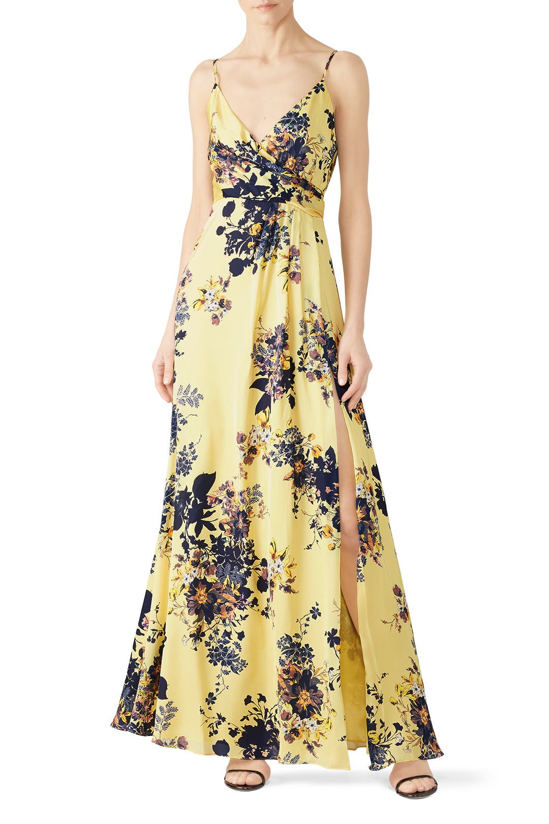 Yellow Floral Gown by Jill Jill Stuart | Rent the Runway