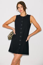 Scallop Shift Dress With Buttons by kate spade new york