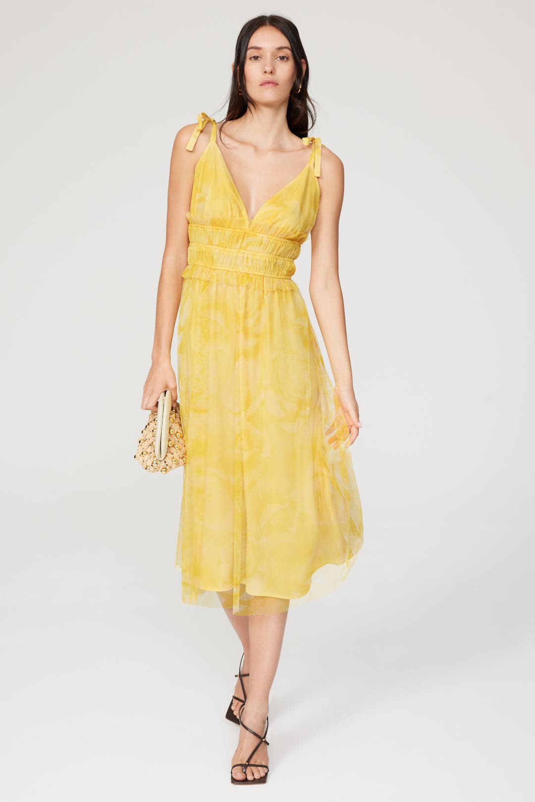 Cutout Tie Waist Midi Dress by Derek Lam 10 Crosby x RTR | Rent