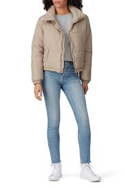 Taupe Puffer Jacket by Louna