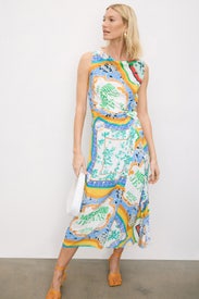 Dress in Crêpe Scarf Print by Moschino Jeans