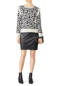 Leopard Heidi Sweater by Rachel Zoe